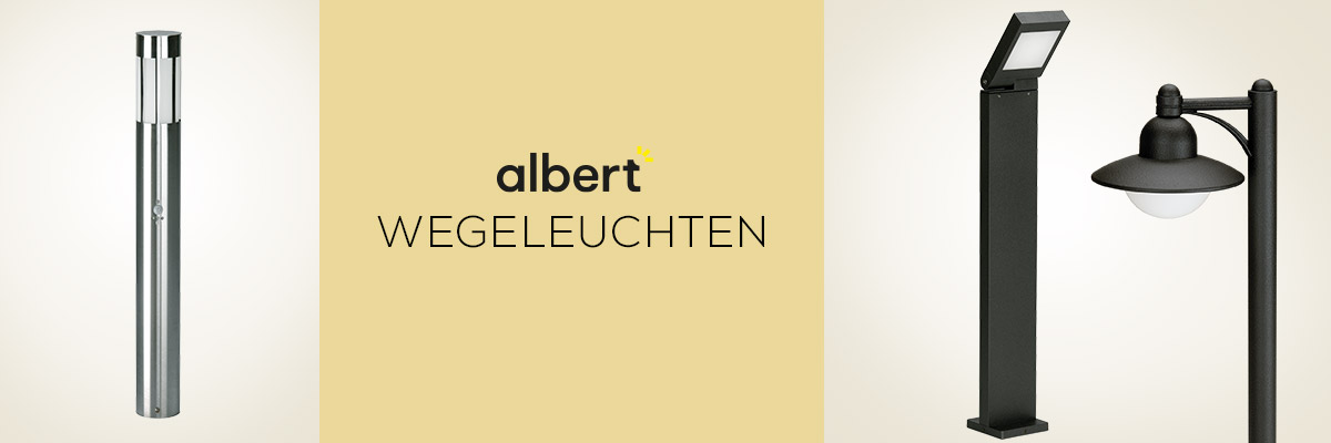 Kategoriebanner Marke Albert  Wegeleuchten