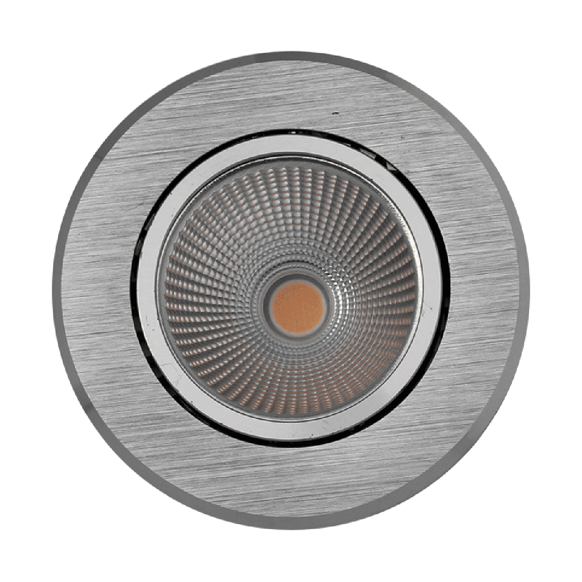 Brushed aluminum, polished