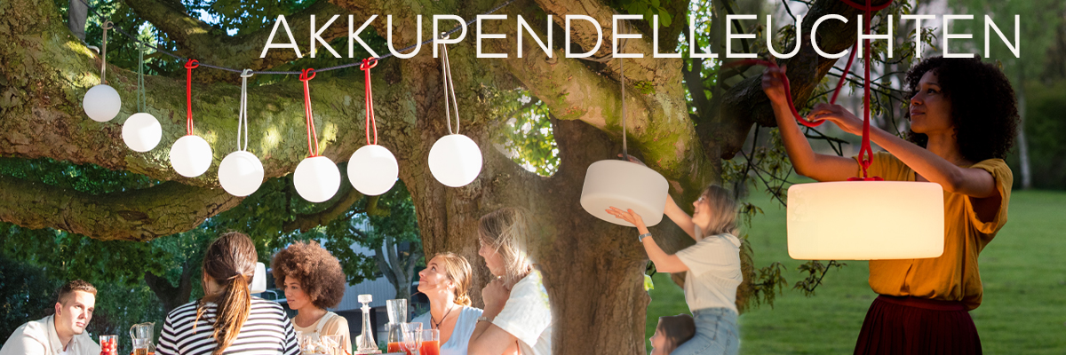 Kategoriebanner Akkupendelleuchten Outdoor