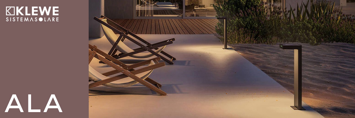 Klewe Ala LED Akku-Solarleuchten für Wand und Boden