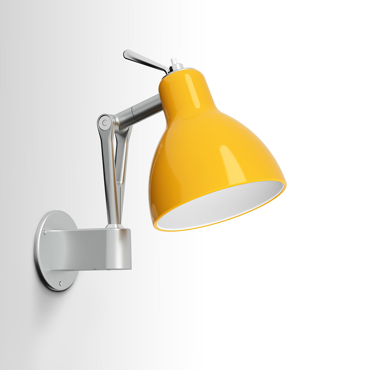 Frame: silver-colored, shade: shiny yellow