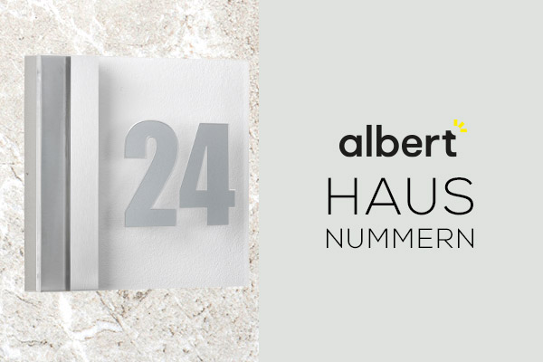 Kategoriebanner Marke Albert  Hausnummern