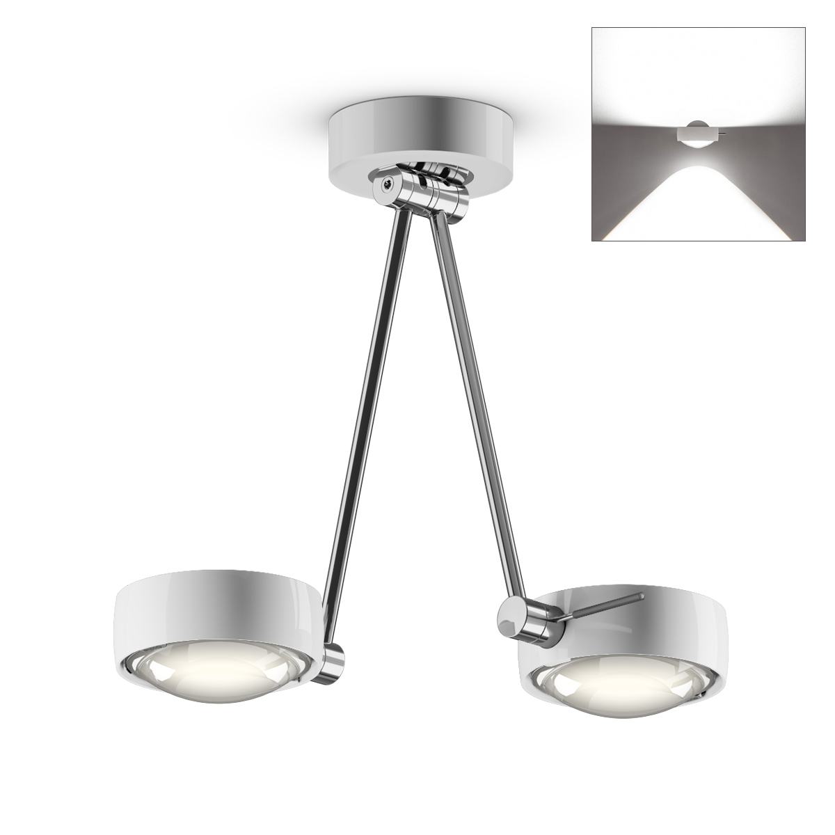 Sento E soffitto due up LED Deckenleuchte, 30 cm, 2700 K