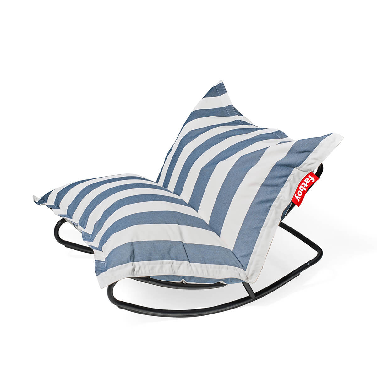 Sitzsack: Stripe Ocean blue (weiß-blau)