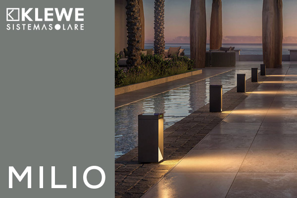 Klewe Milio LED Akku-Solarleuchten für moderne Gärten