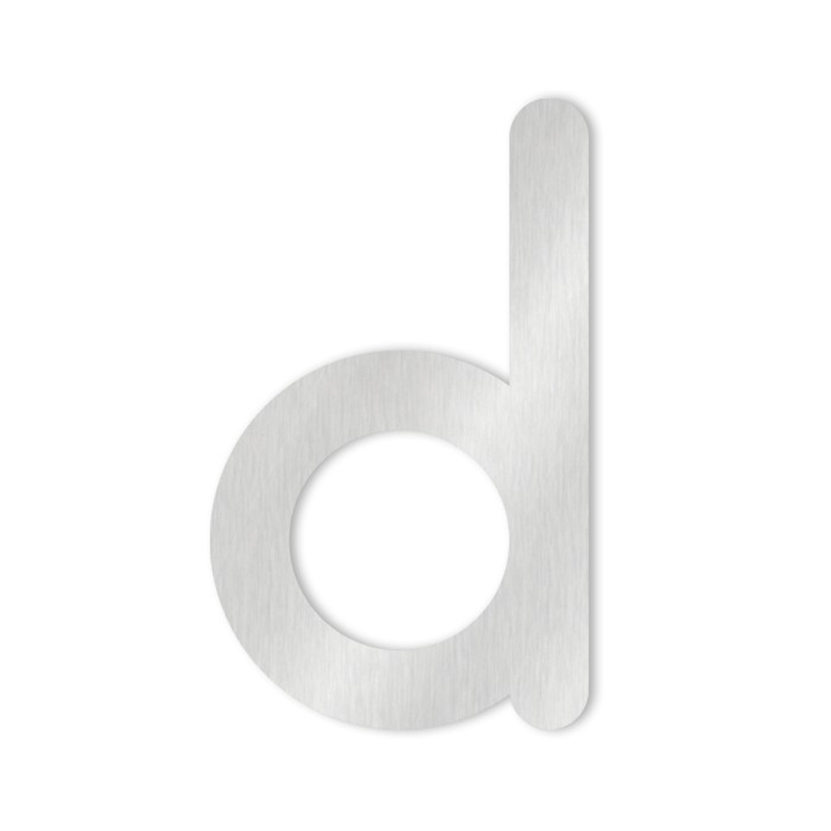 Letter d, stainless steel