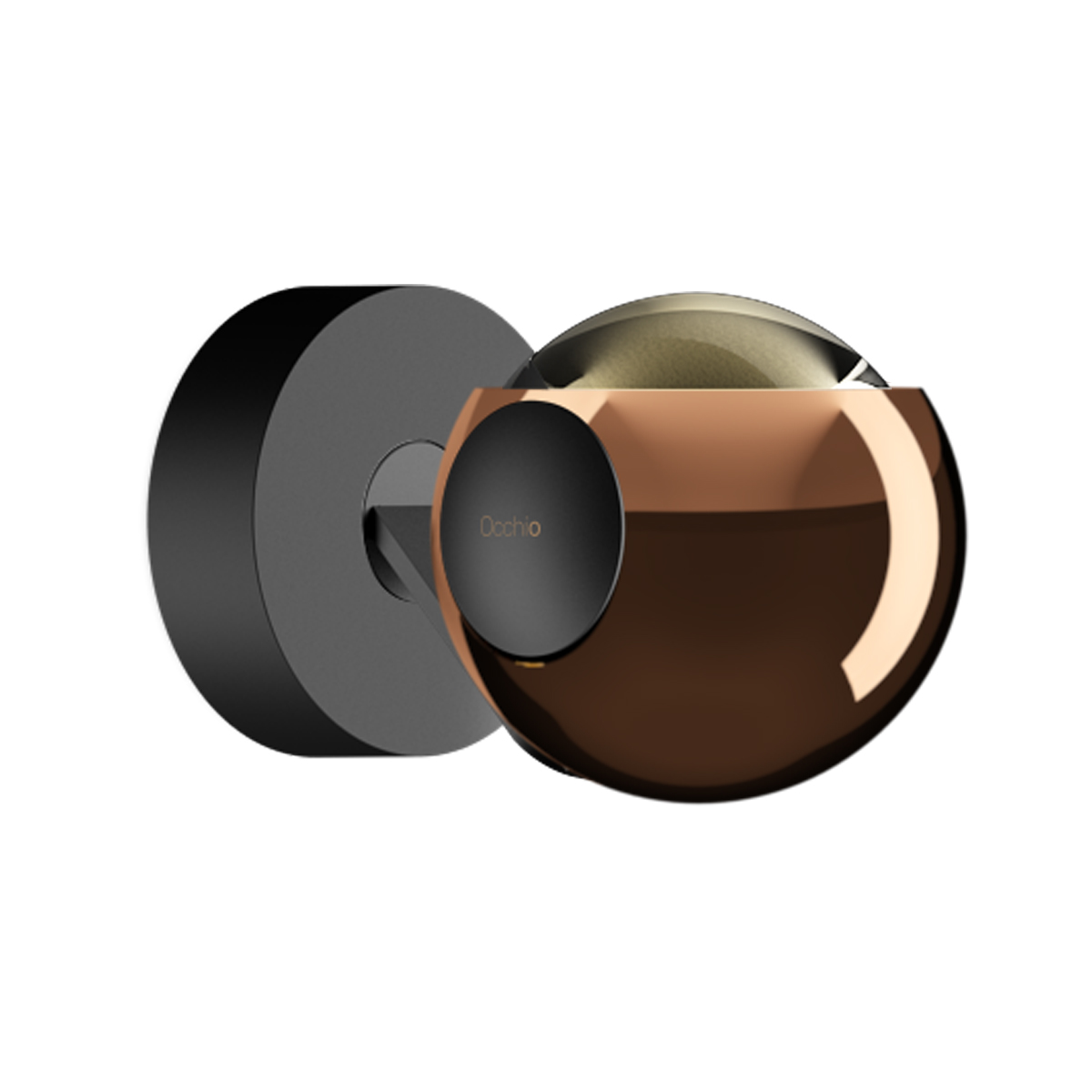 black matt, rose gold head