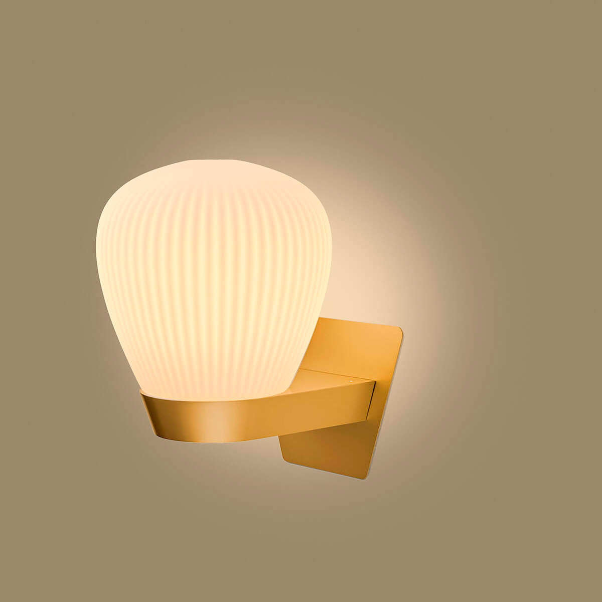 Plissee W Wandleuchte mit Wandschild