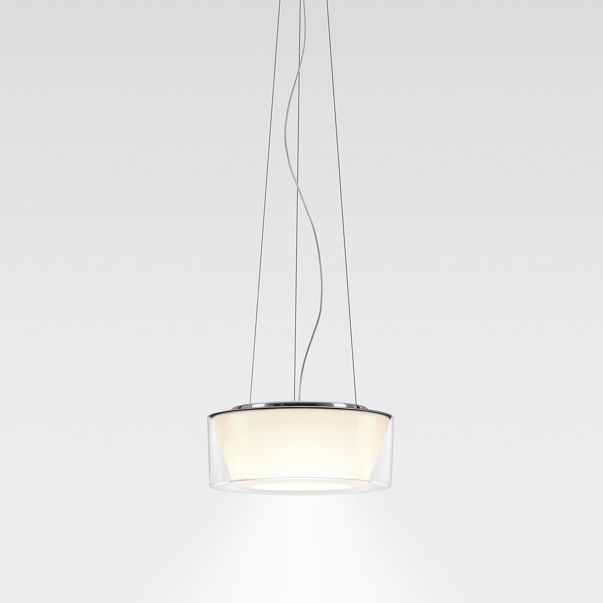 Clear acrylic, reflector: conical opal