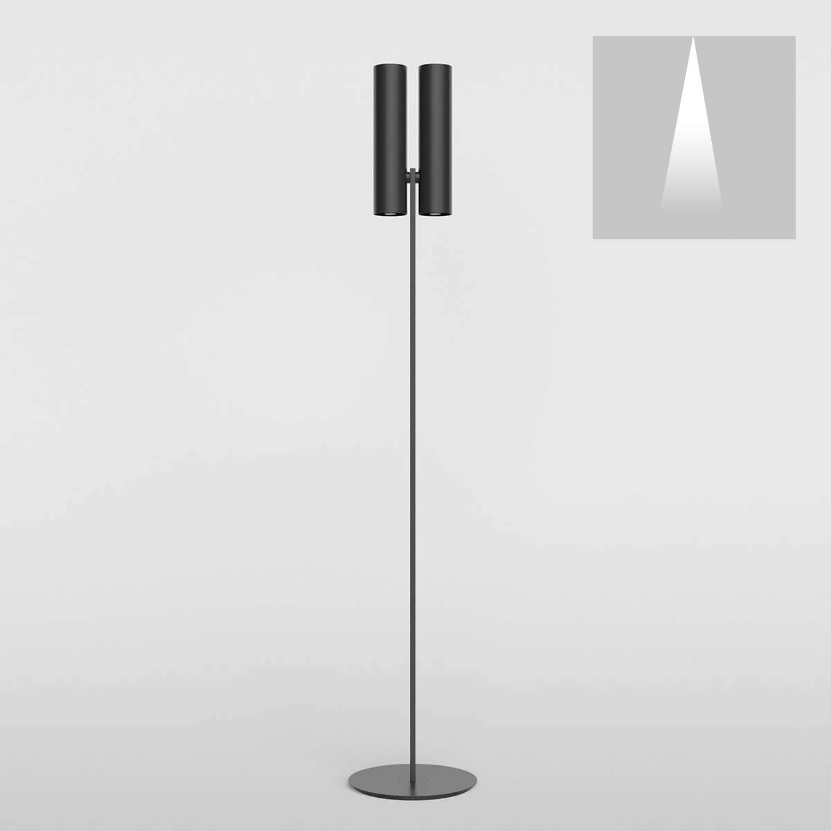 Abstrahlwinkel: 30°, schwarz matt