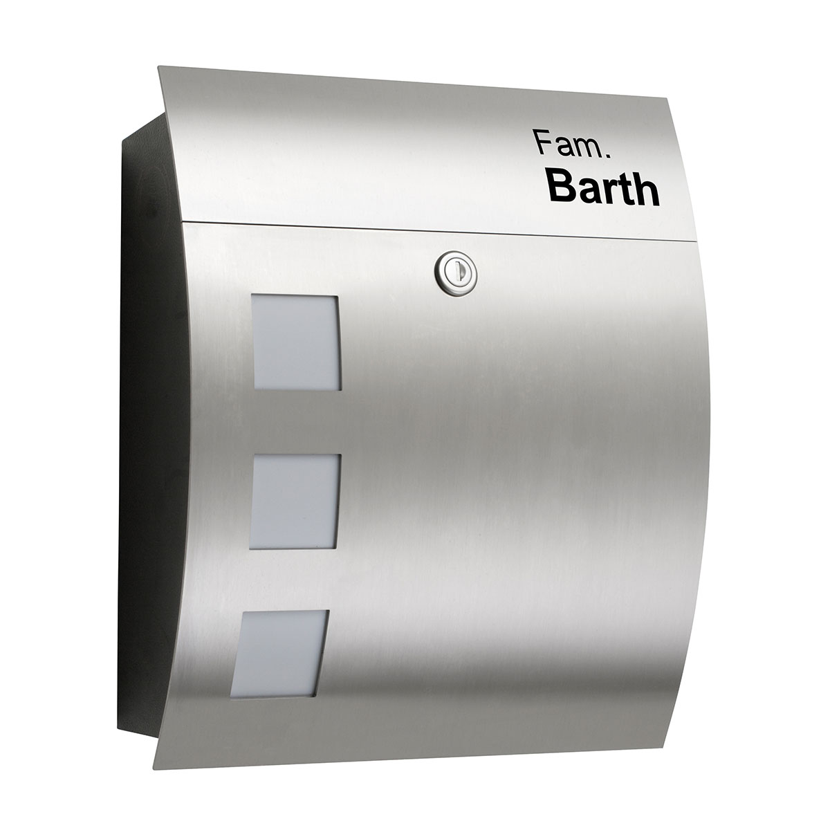 46/G Briefkasten mit Fenster und Gravur