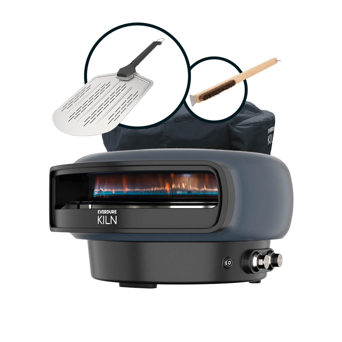 KILN Pizzaofen, 2 Brenner, rotierend, Pro-Set