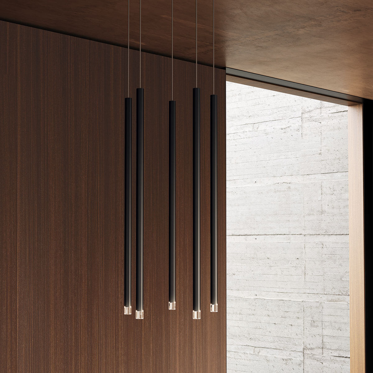 3000 K, black matt, with transparent cables