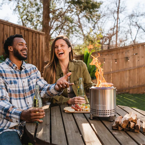 Outdoor tabletop fire pit for balcony & patio – smoke-free flame magic for cozy evenings in the garden or indoors