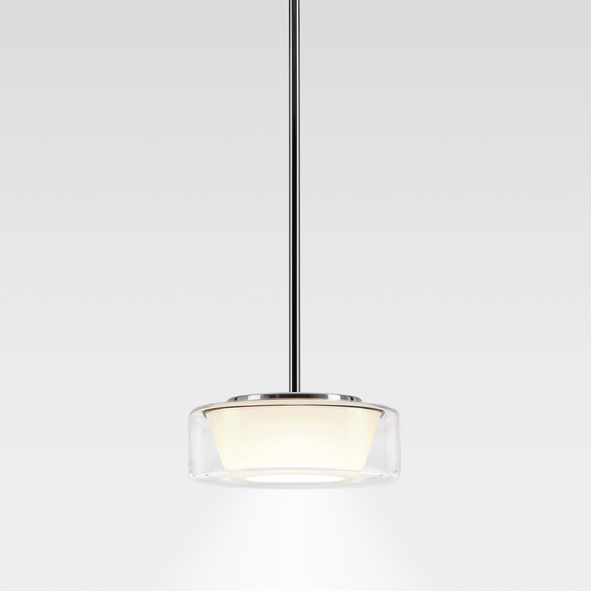 Clear glass, reflector: conical opal