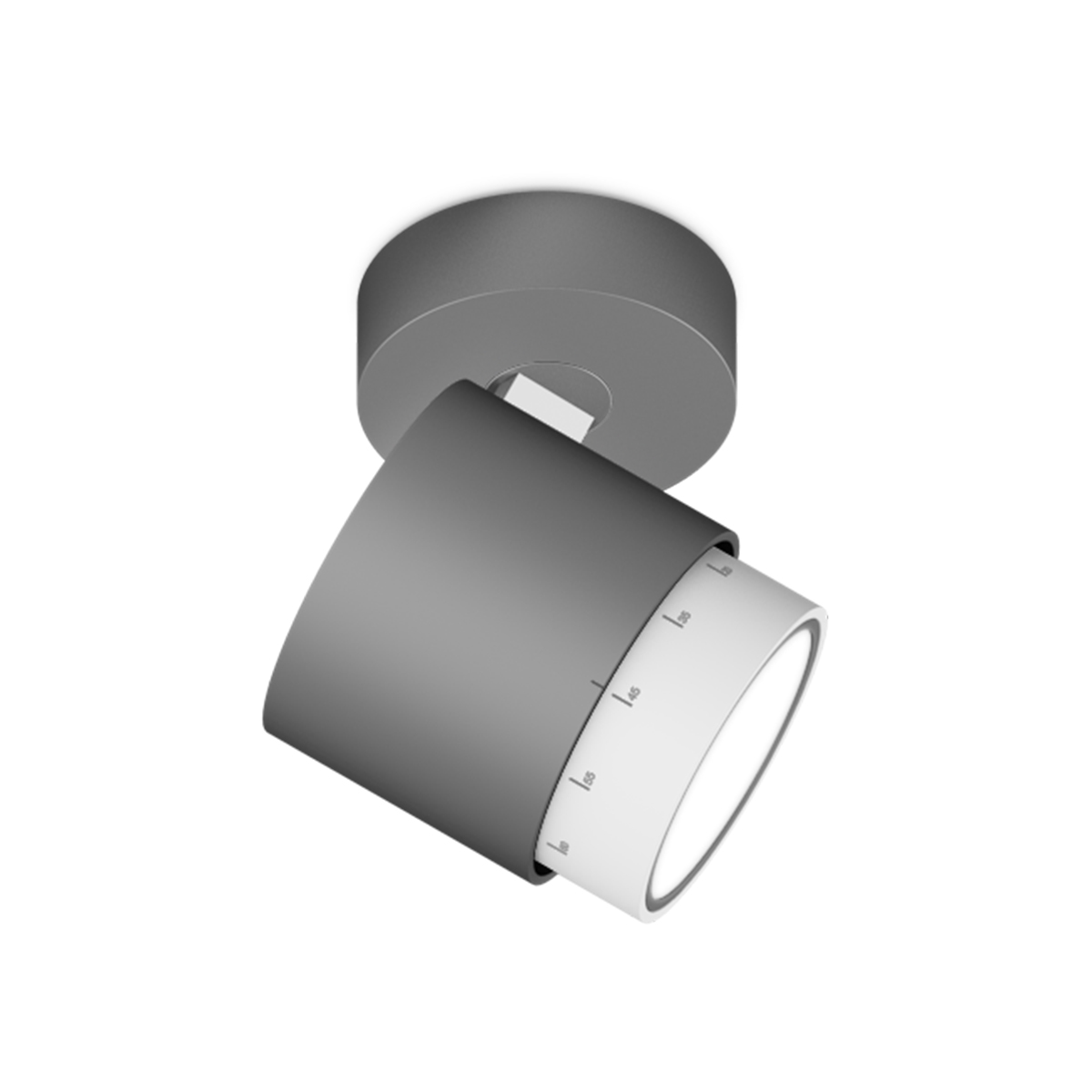 Matt chrome, lens: matt white