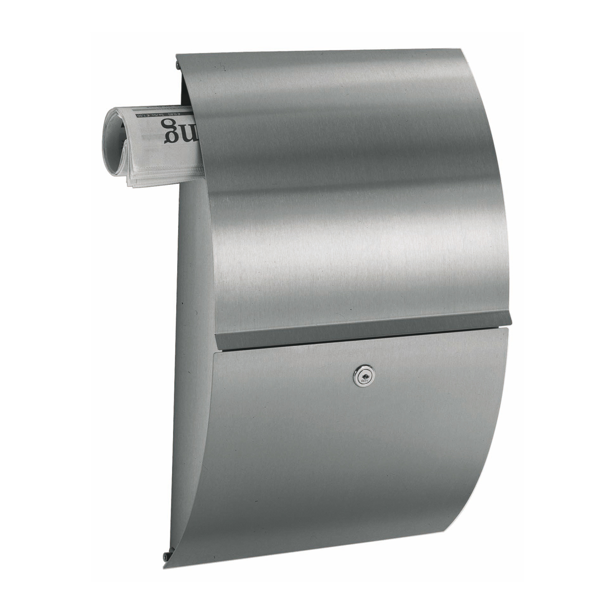 690755 Wandbriefkasten mit Zeitungsfach