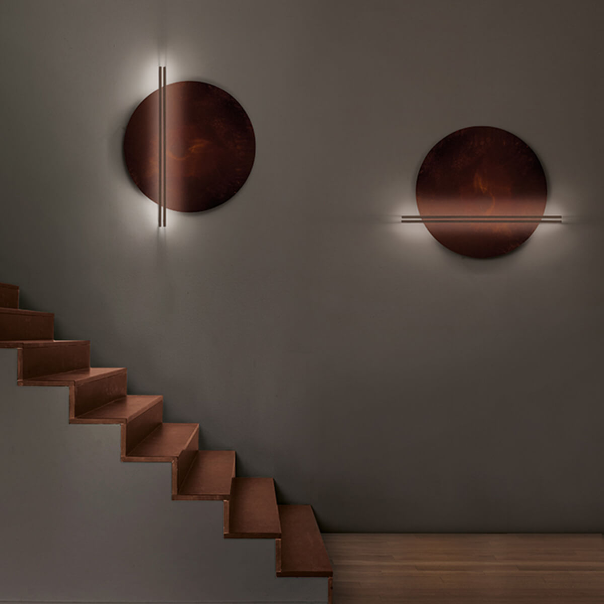 Rust / brushed bronze