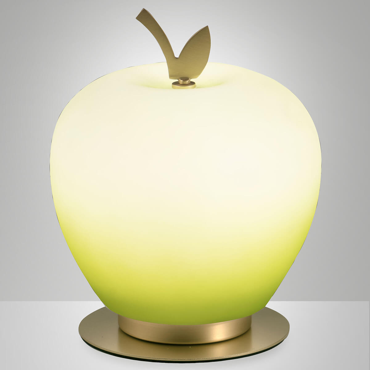 Opalglas grün / Messing satiniert