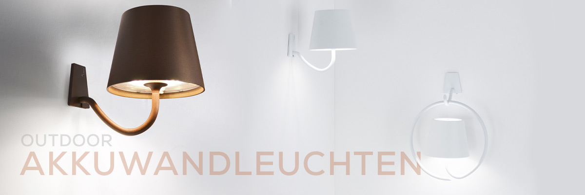 Kategoriebanner Akkuwandleuchten Outdoor