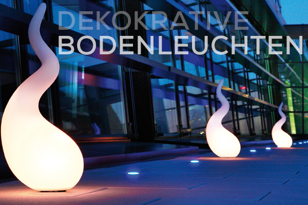 Kategoriebanner dekorative Bodenleuchten Outdoor