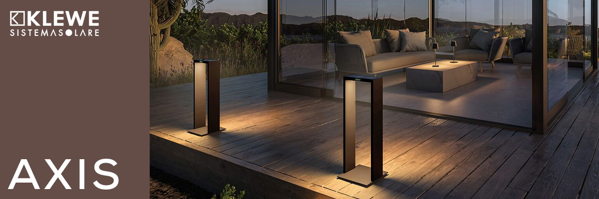 Klewe Axis LED Akku-Solarleuchten für Garten, Terrasse & Patio – kabellos, autark & modern