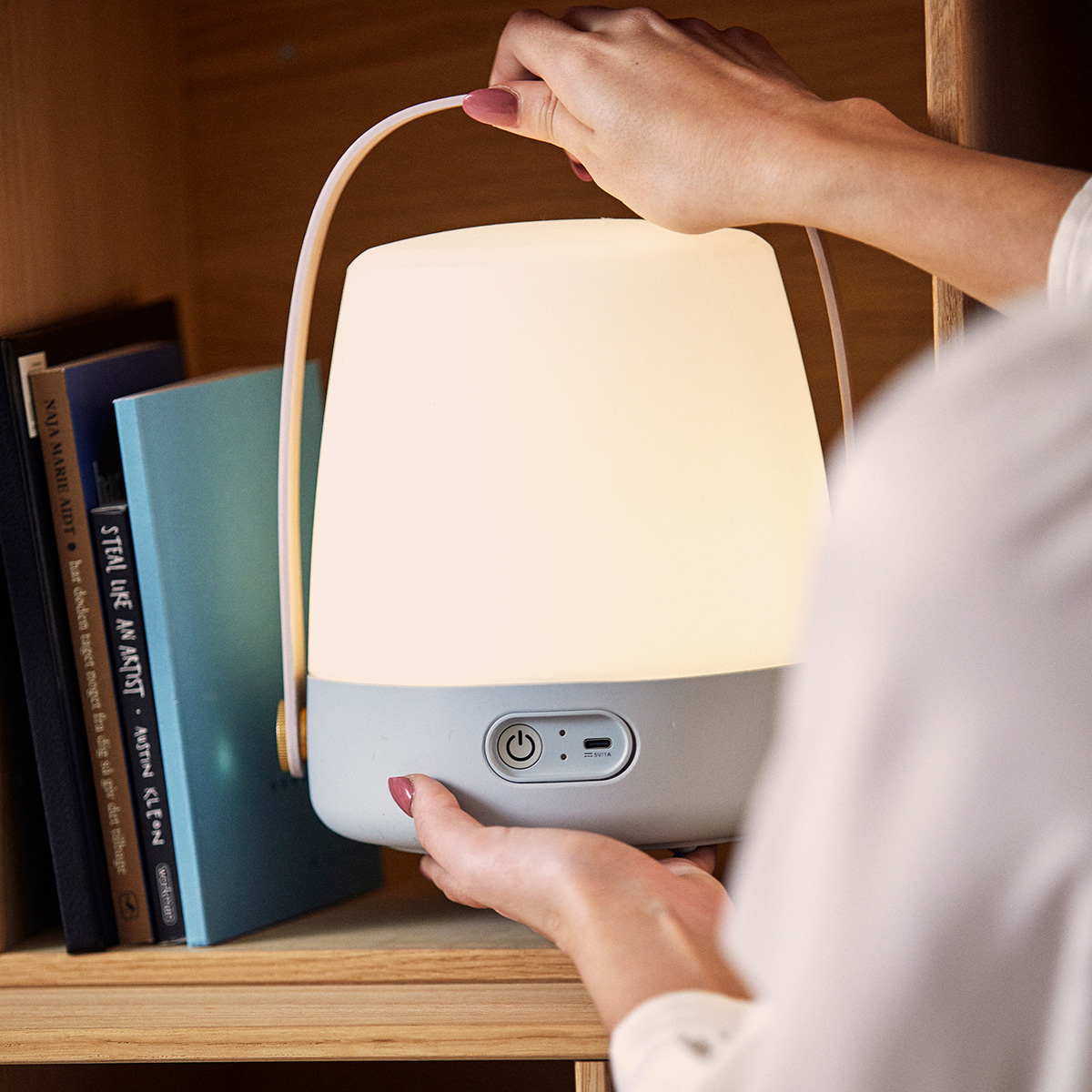 Kooduu Lite-up LED Akkuleuchte, Sky Blue (blau)