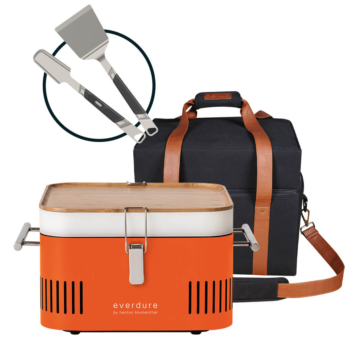 Cube Holzkohlegrill, tragbar, Pro-Set