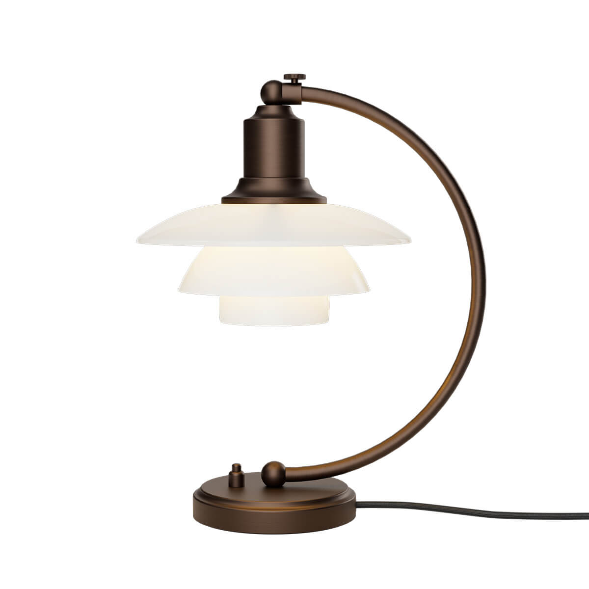 PH 2/2 Luna Aged Brass Opal Tischleuchte