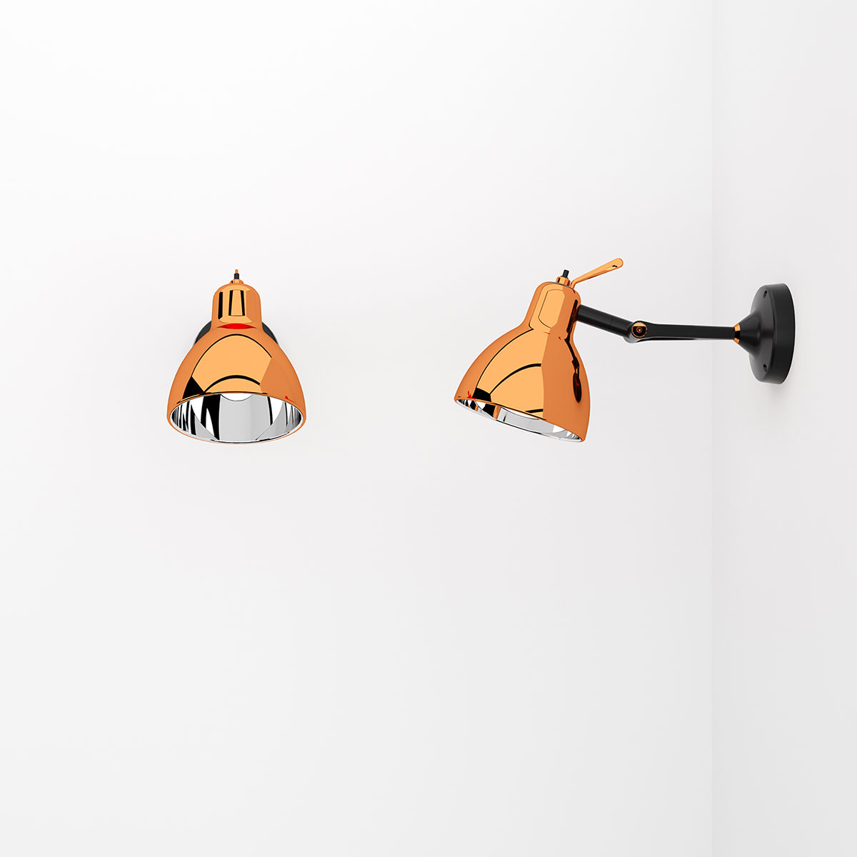 metallic black / glossy copper