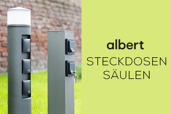 Kategoriebanner Marke Albert  Steckdosensäulen