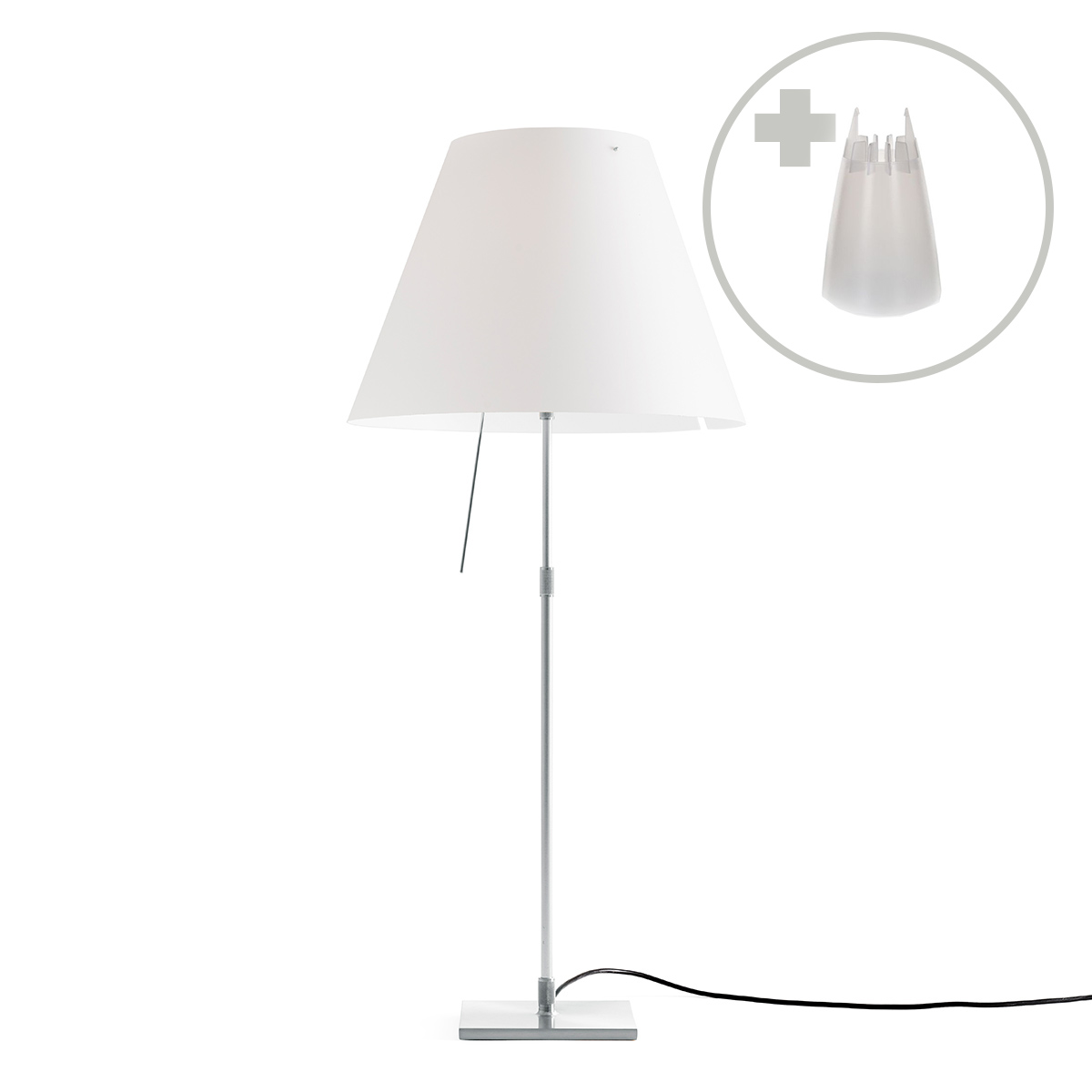 Costanza Tavolo Teleskop mit Touchdimmer und Diffusor