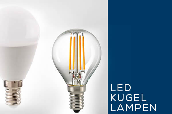 Kategoriebanner Leuchtmittel LED Kugellampen