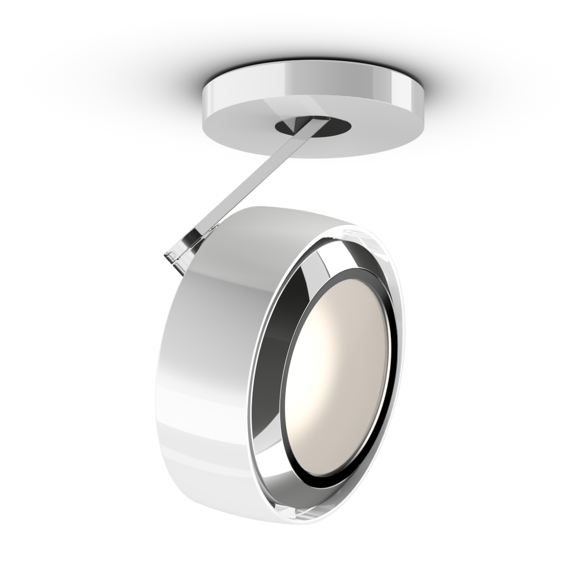 glossy white / chrome