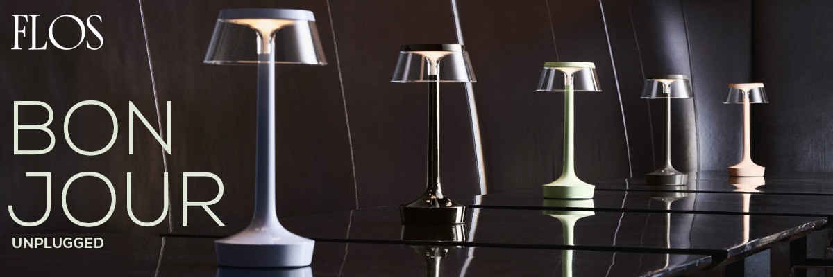 Flos Bon Jour Unplugged LED Akkuleuchte: farbenfrohe, kabellose Tischlampe für Sideboard, Esstisch & Beistelltisch