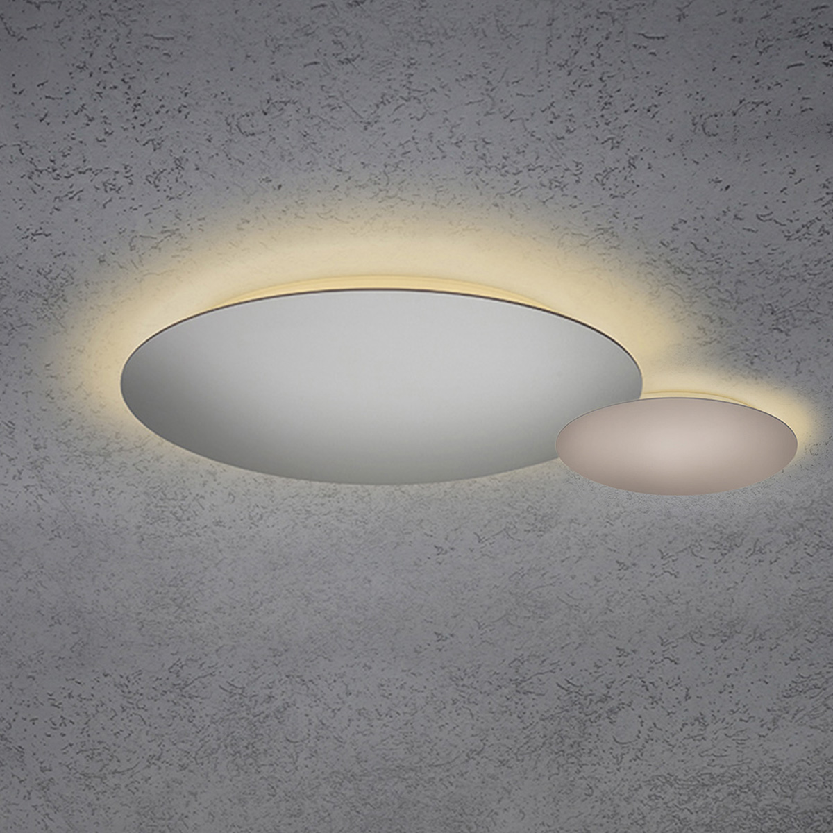 Ø: 44 cm und 24 cm, Silber matt eloxiert / taupe eloxiert