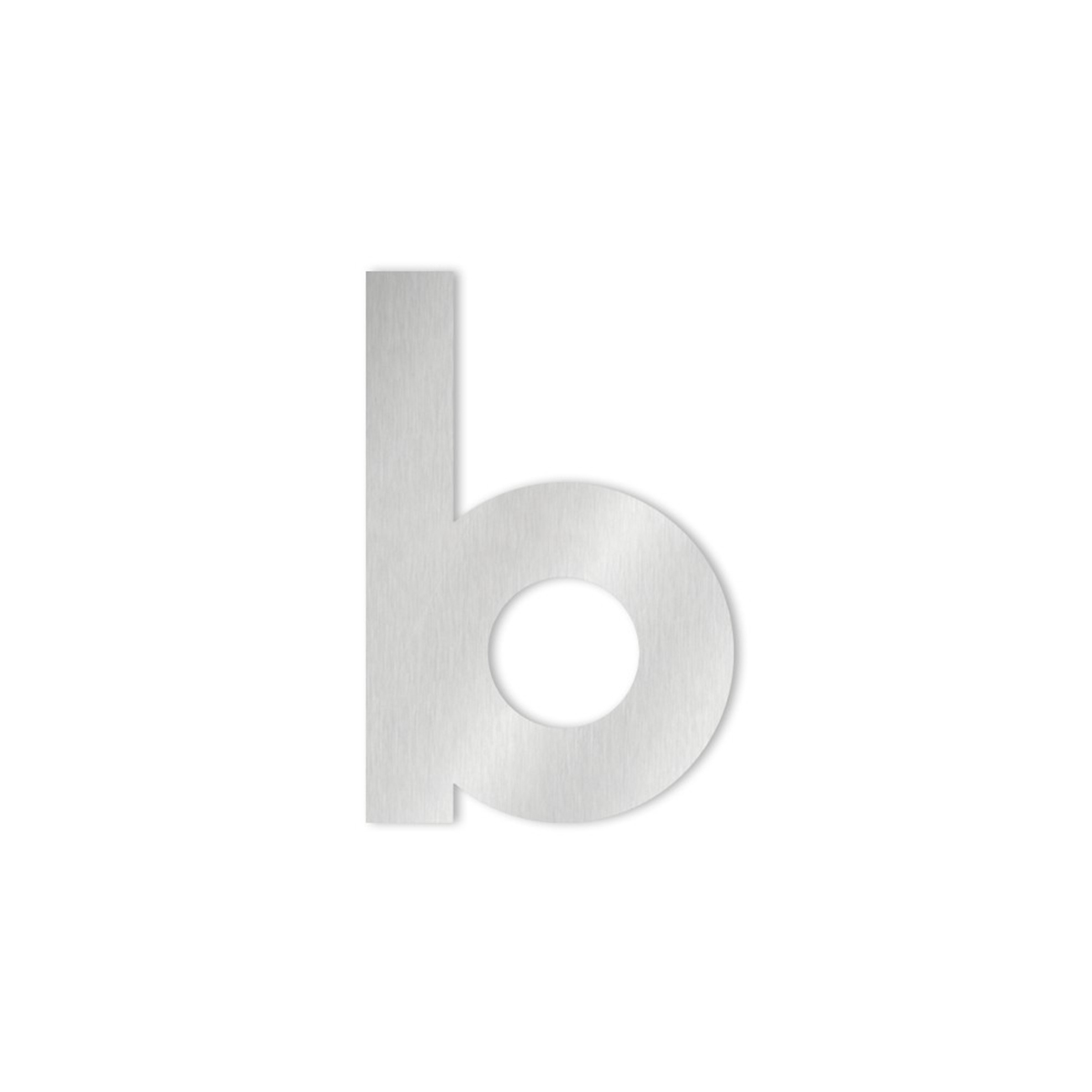 Letter b, stainless steel