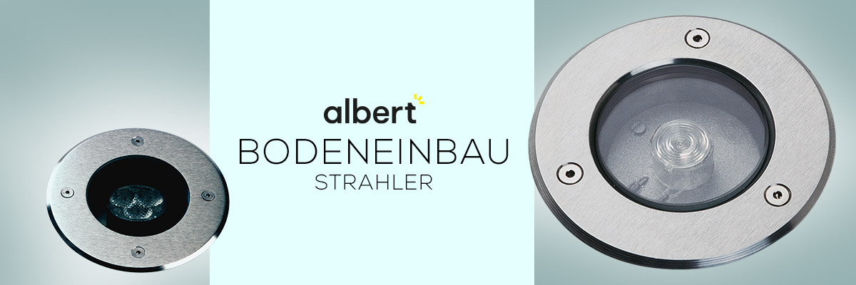Kategoriebanner Marke Albert  Bodeneinbaustrahler