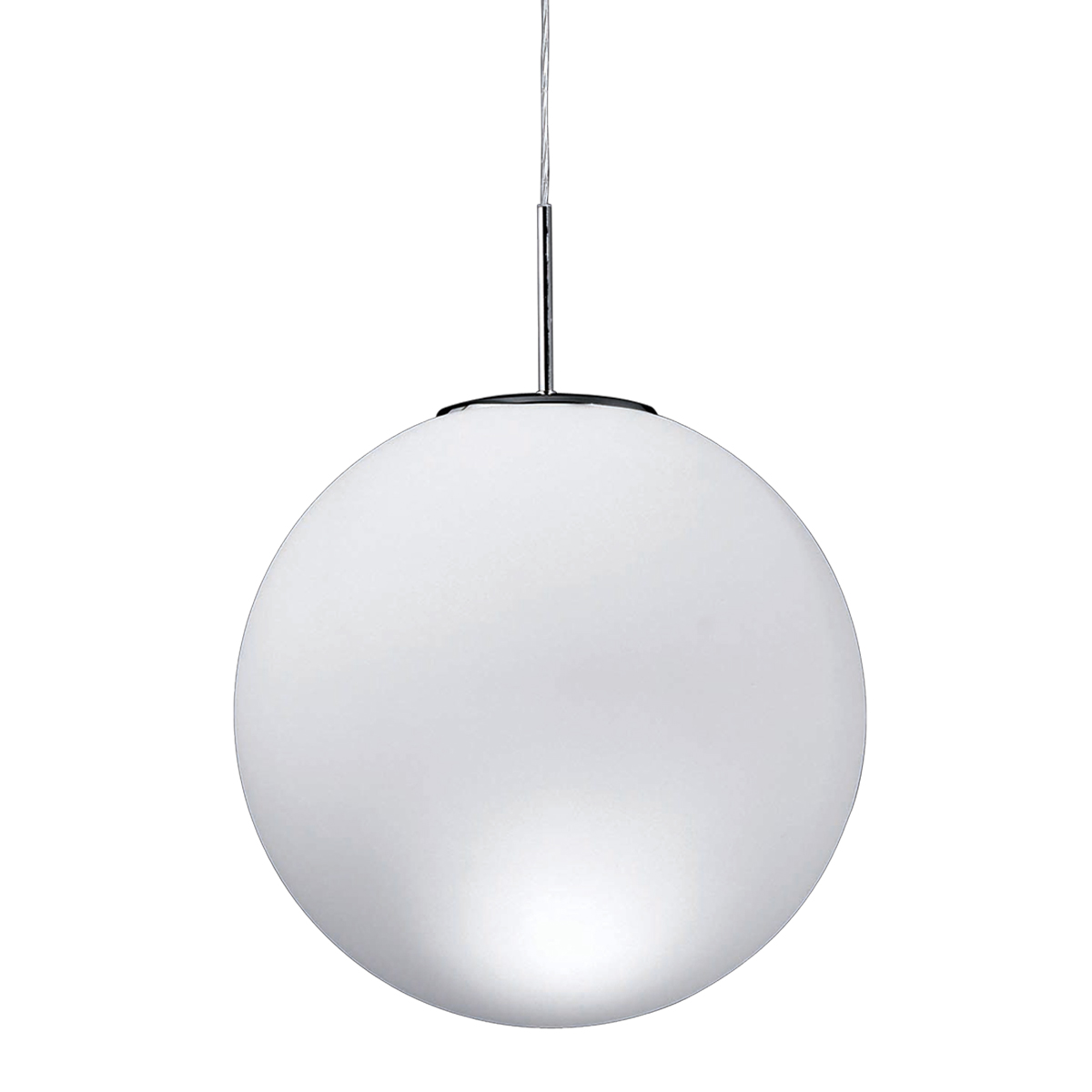 Ø: 50 cm, chrome / white glass