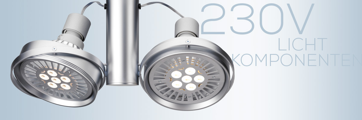 Kategoriebanner 230V Lichtkomponenten