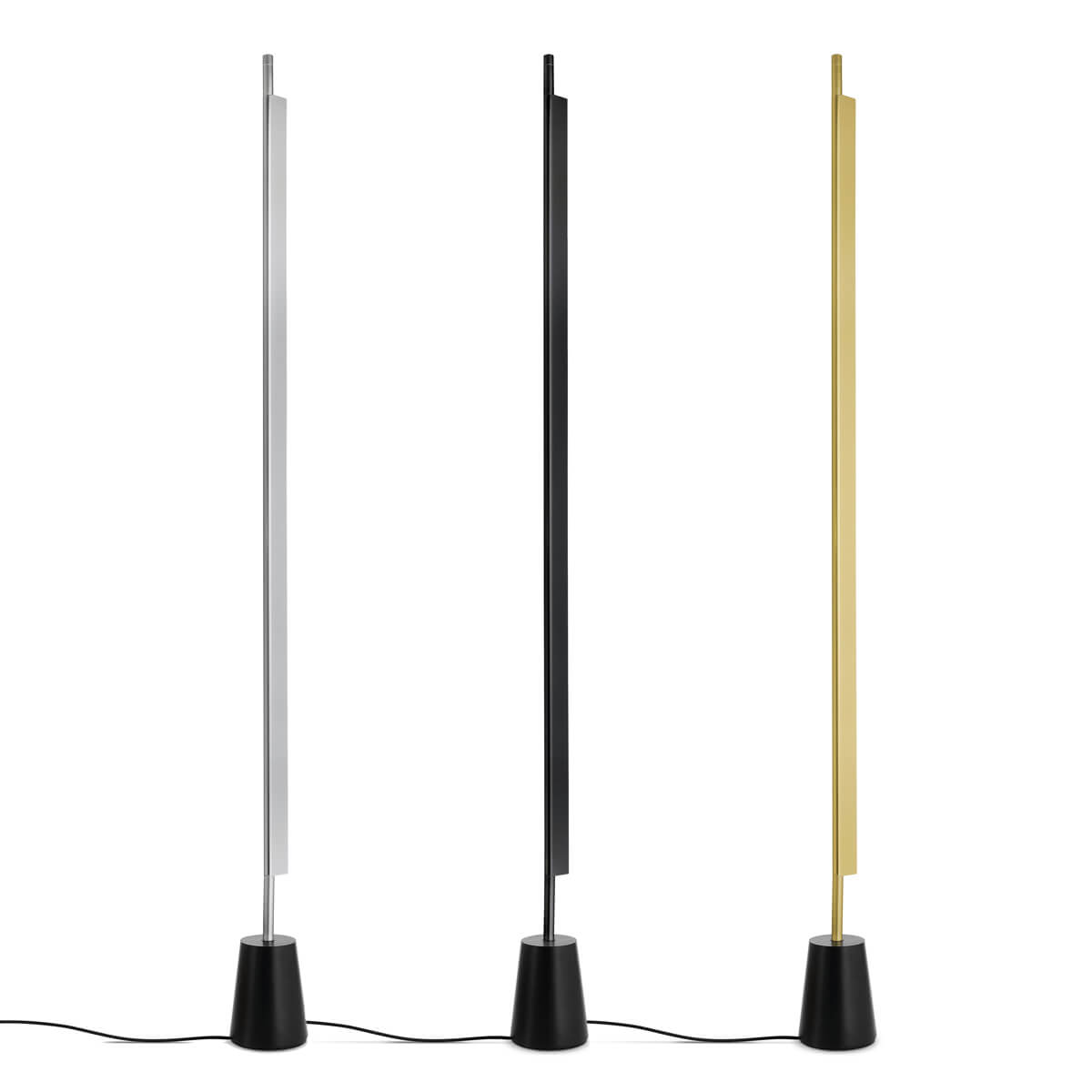 Luceplan Compendium LED Terra, Alu, schwarz und Messing