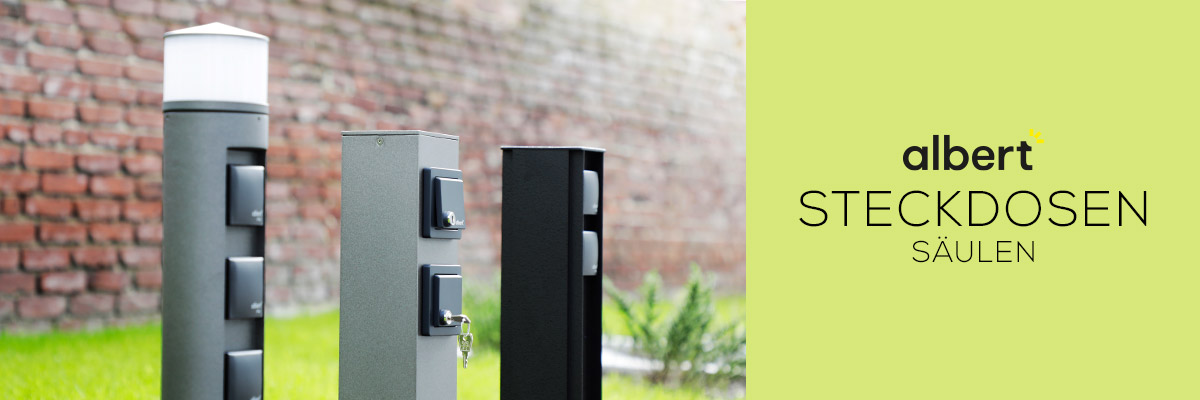 Kategoriebanner Marke Albert  Steckdosensäulen