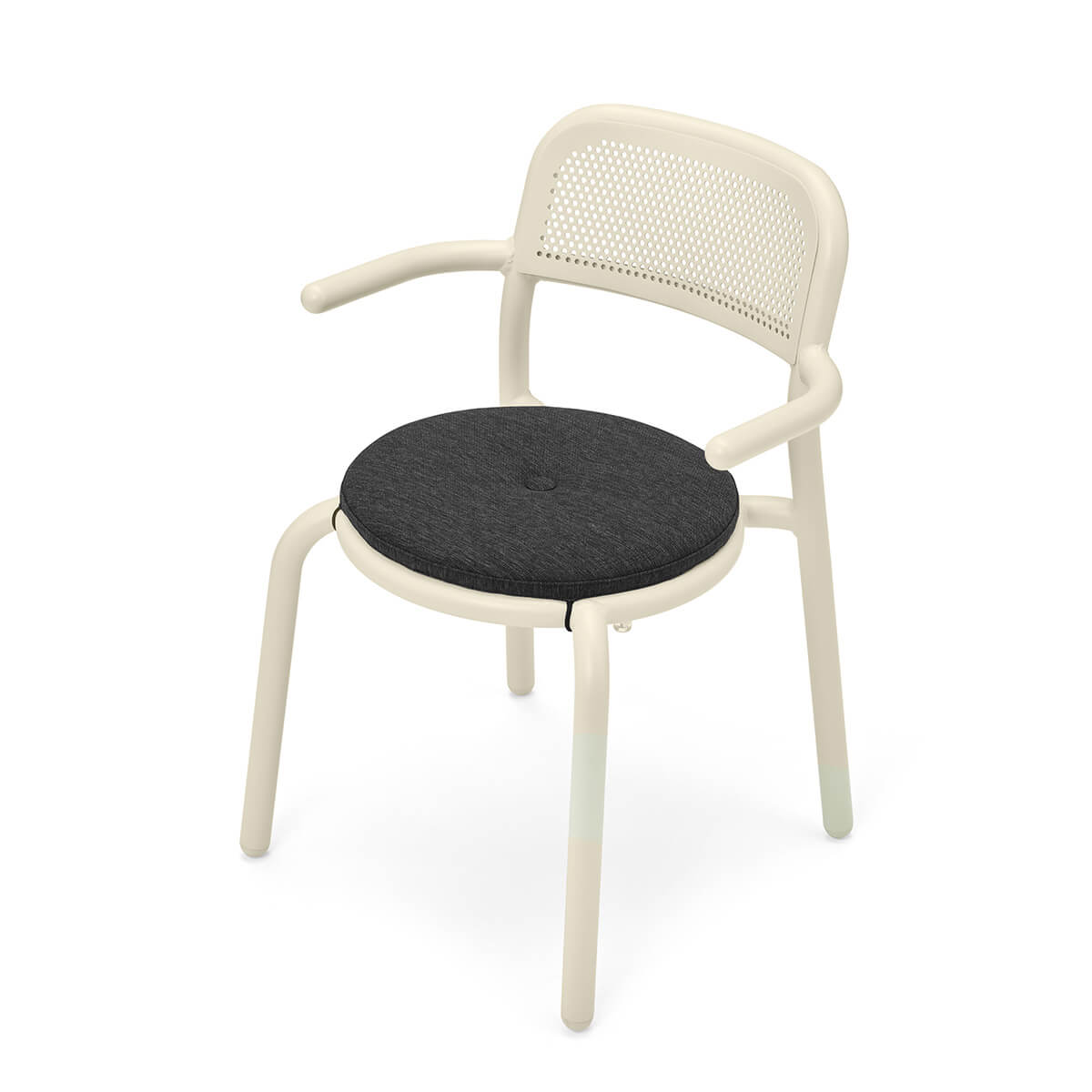 Fatboy Toní Chair Pillow Stuhlkissen, Thunder grey (dunkelgrau), mit dem Toní Armchair Gartenstuhl (separat erhältlich)