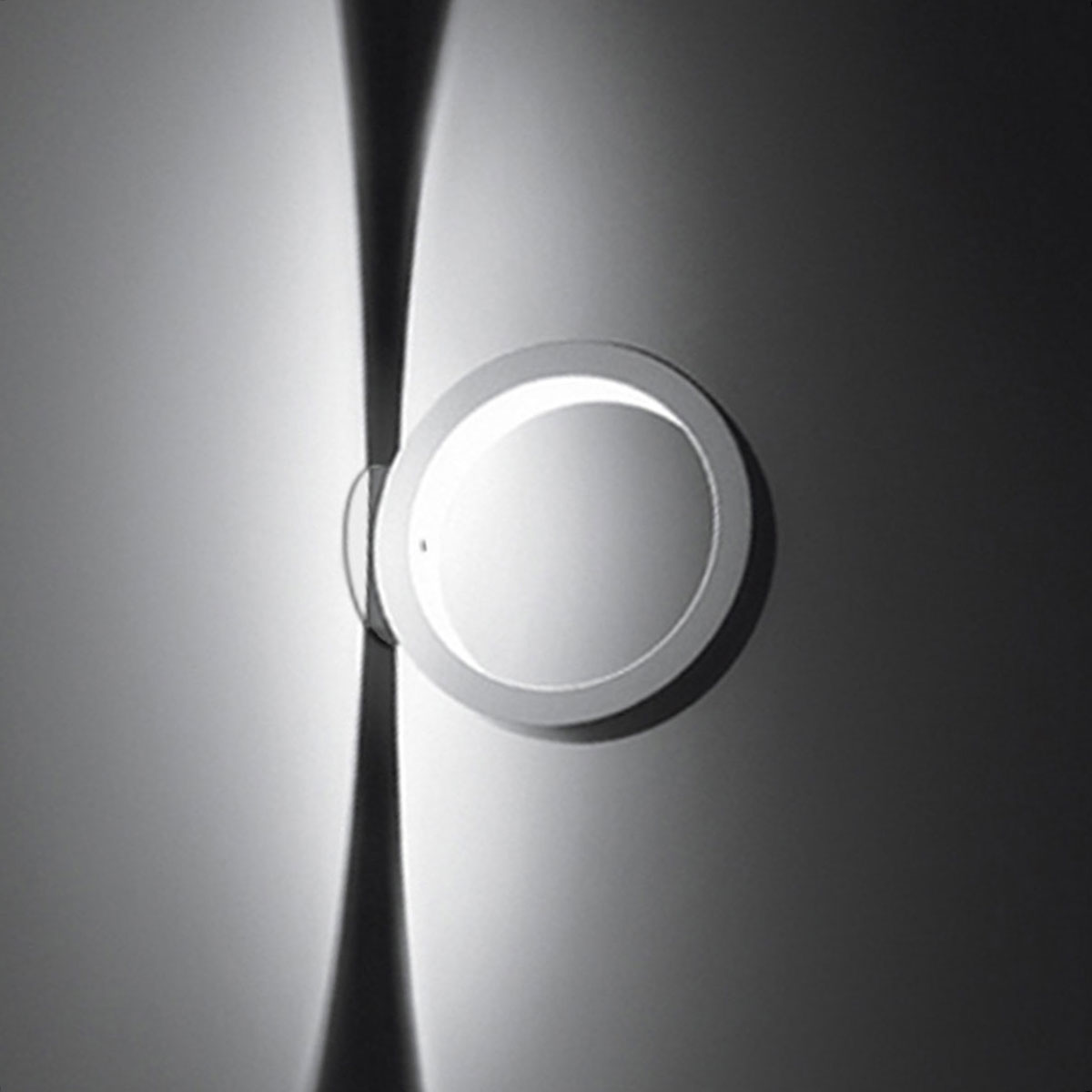 white, with round wall plate