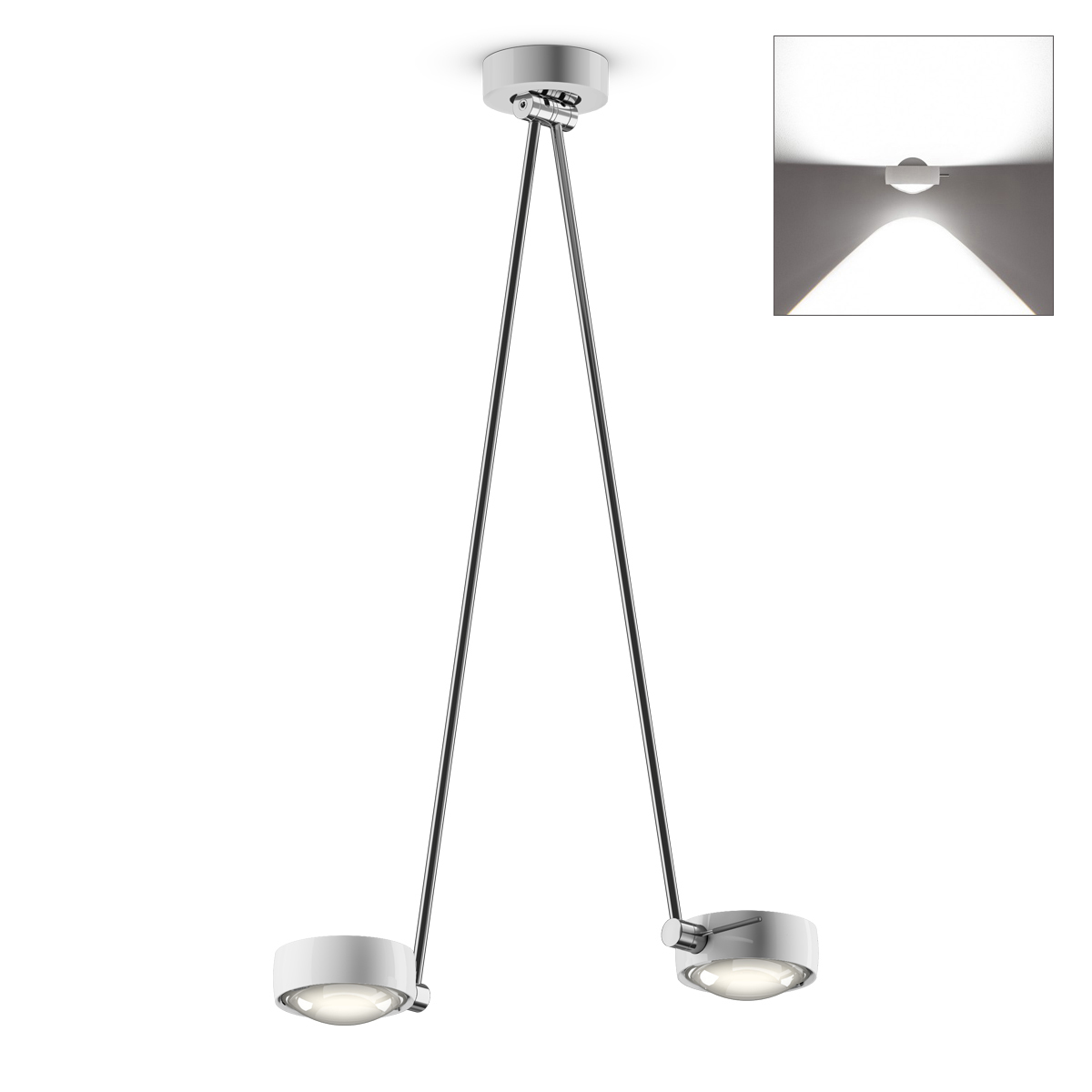 Sento E soffitto due up LED Deckenleuchte, 80 cm, 2700 K