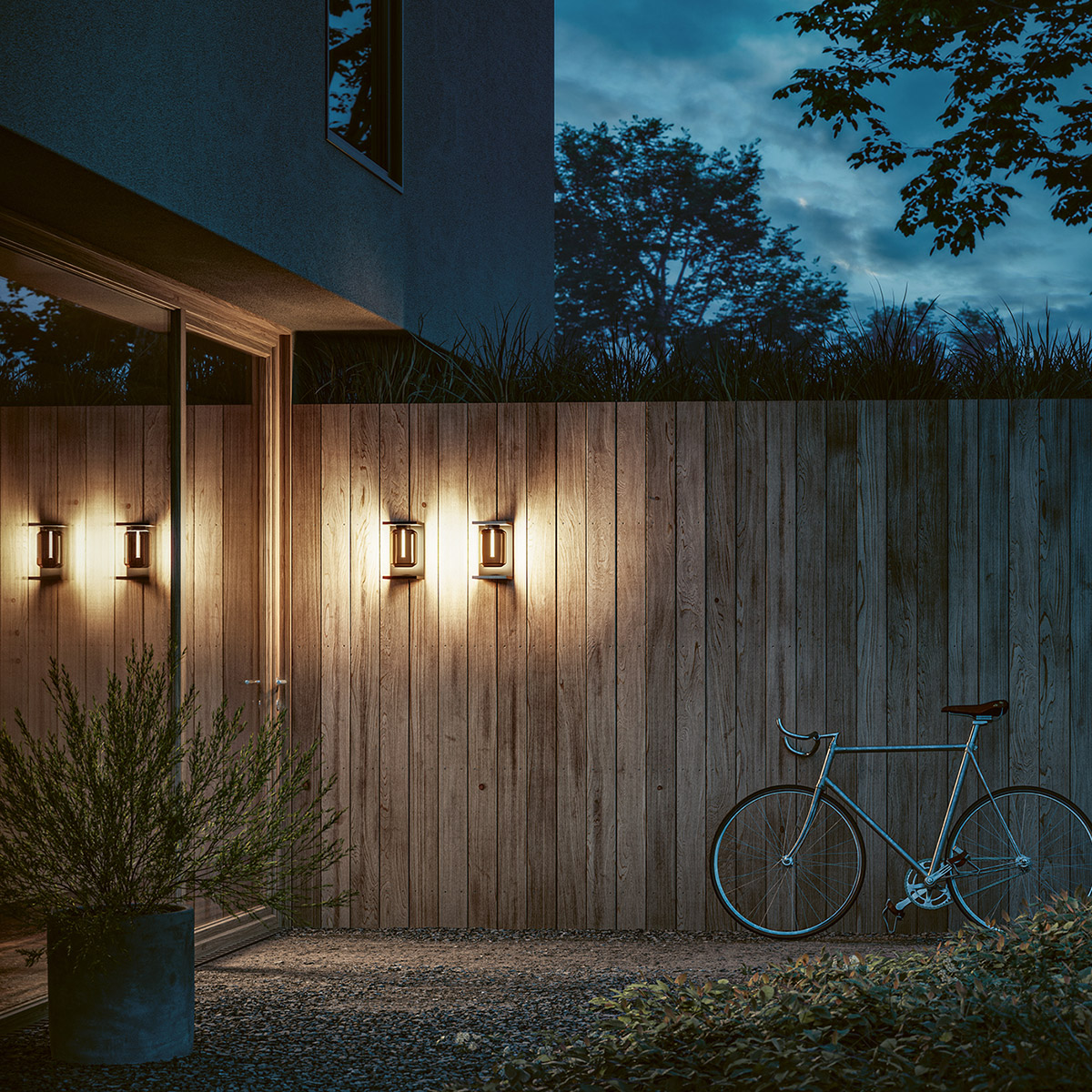 IP44.de Dia LED Außenwandleuchte, deep black (schwarz)