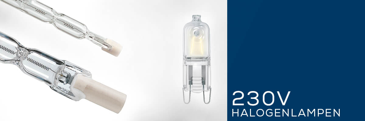 Kategoriebanner Leuchtmittel Halogenlampen 230V