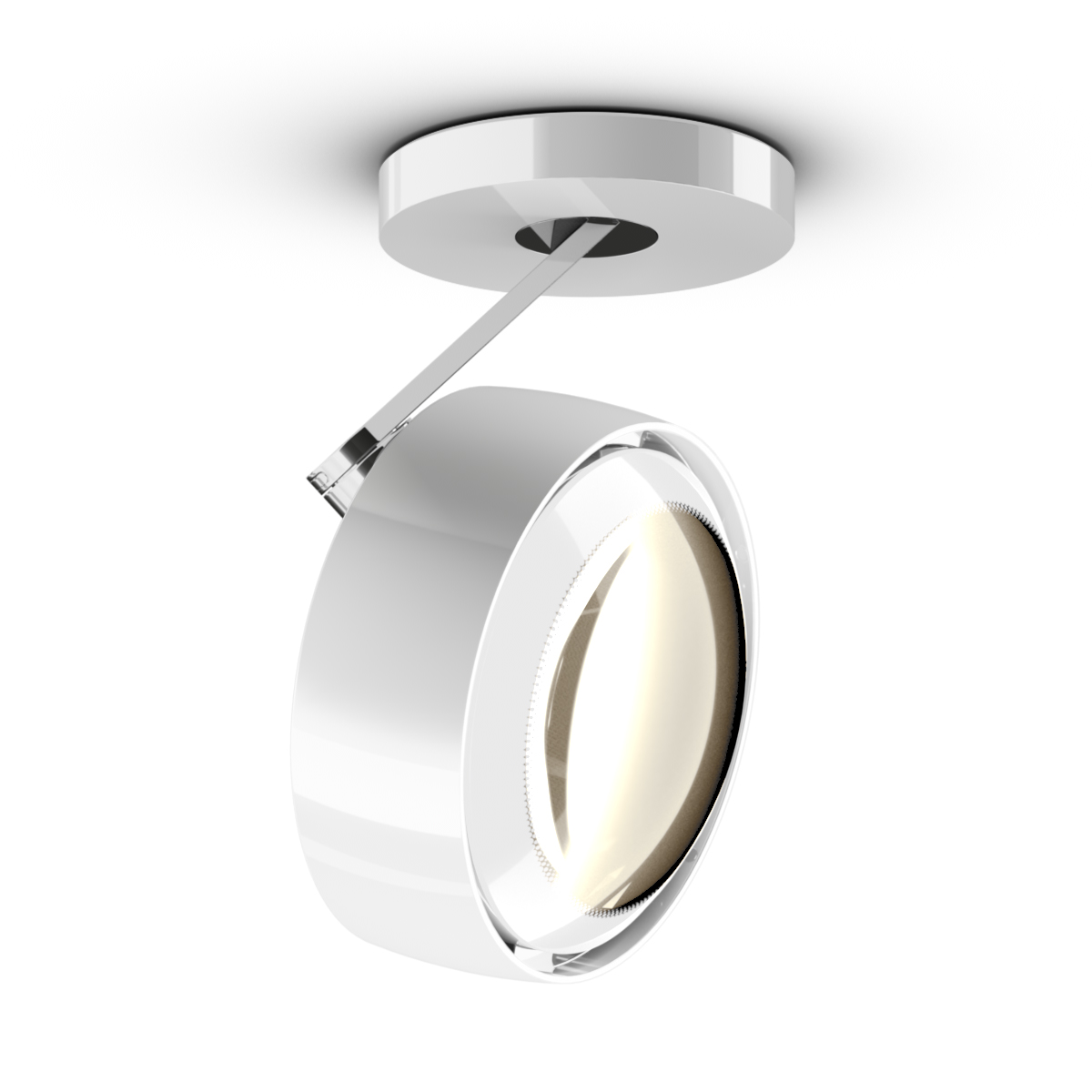 glossy white / chrome