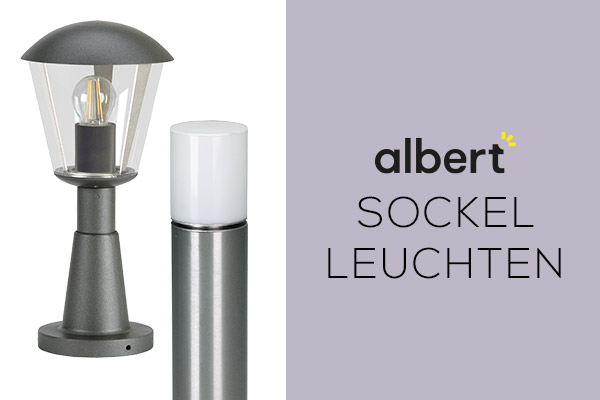 Kategoriebanner Marke Albert  Sockelleuchten