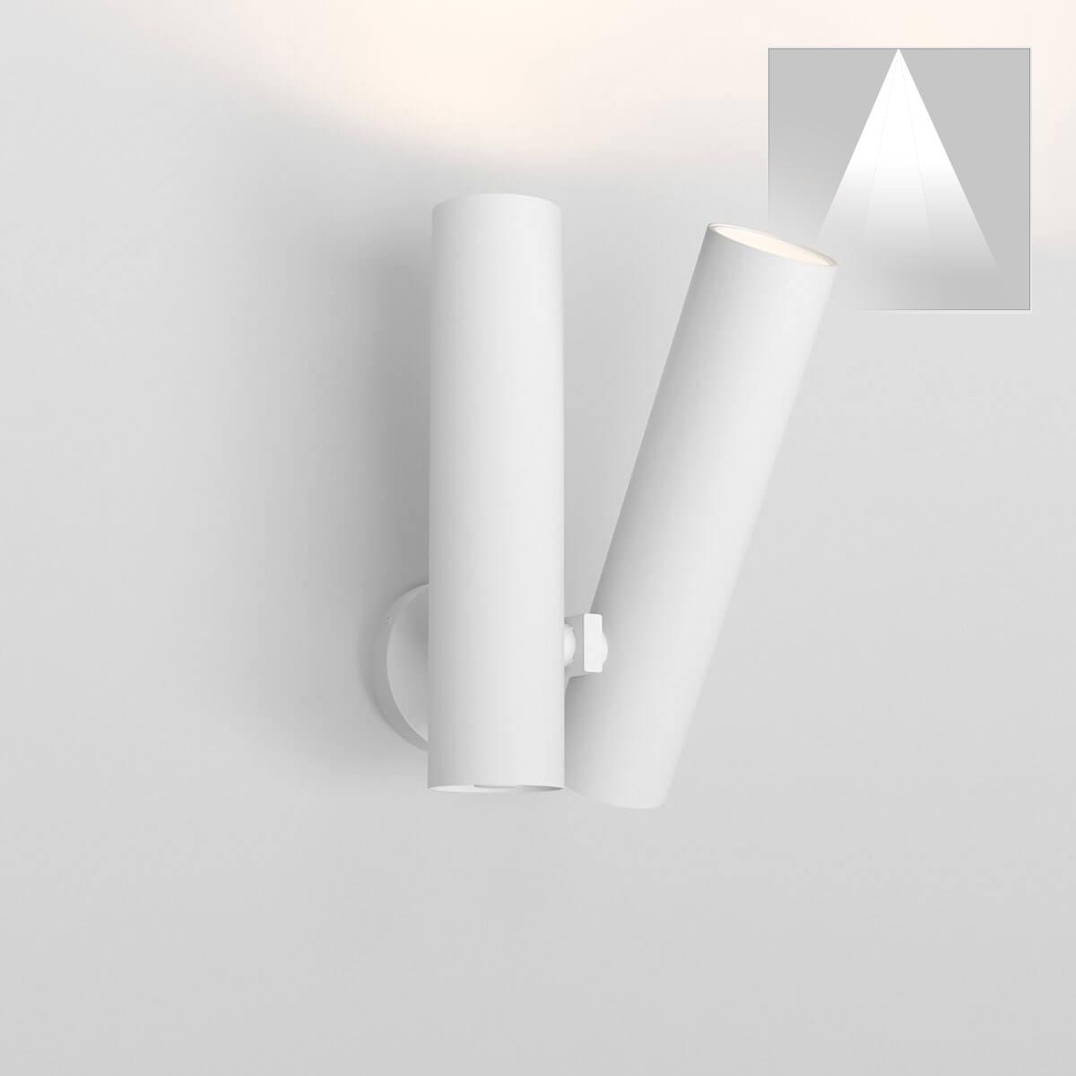 Beam angle 50°, white matt